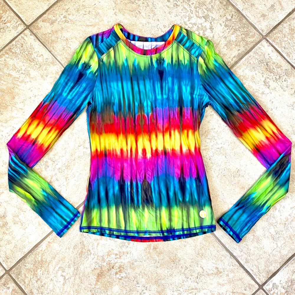 Trina Turk long sleeve activewear top, small